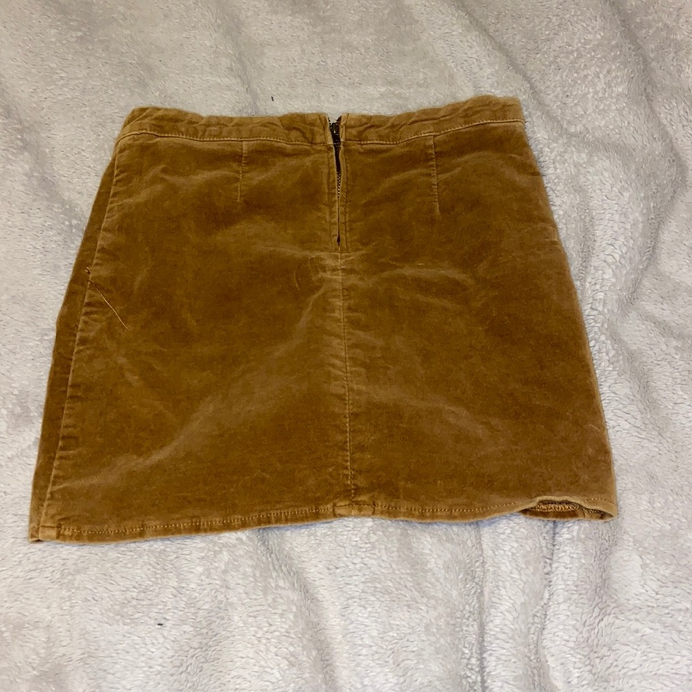 Zipper Corduroy Tight Skirt
